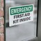 Signmission First Aid Kit Inside, 5 in W x Rectangle, Vinyl Decal OS-2PACK-EM-D-35-L-10370 - alternate 3